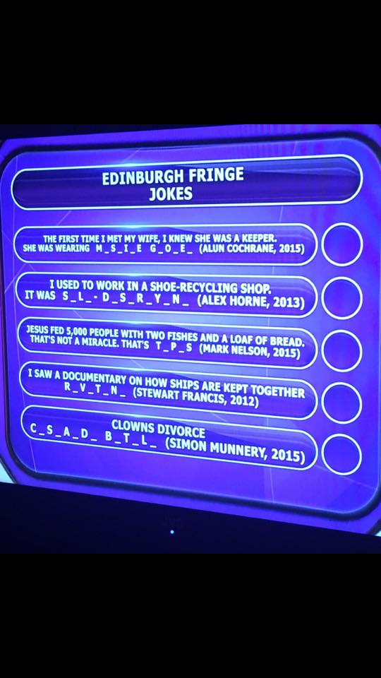 News Edinburgh Jokes Makes Appearance On Pointless