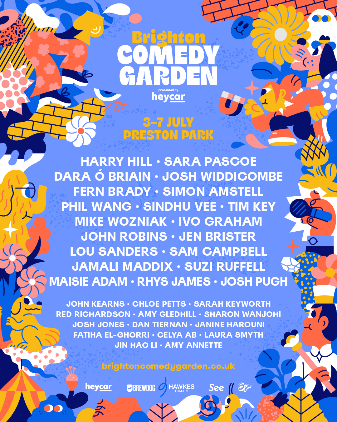 Brighton Comedy Garen Line-Up – You Name Them They Are Playing It