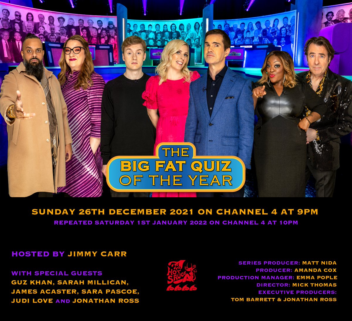 LineUp Revealed For Big Fat Quiz Of The Year
