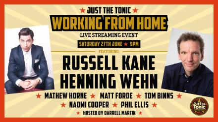 News: Russell Kane, Henning Wehn and Special Appearance From Mathew Horne For Online Gig