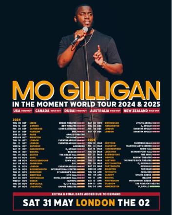 Mo Gilligan Adds Extra UK Dates And North America Tour