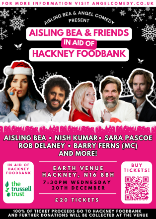 Aisling Bea And Angel Comedy Team Up For Festive Food Drive and All-Star Gig Aisling Bea And Angel Comedy Team Up For Festive Food Drive and All-Star Gig