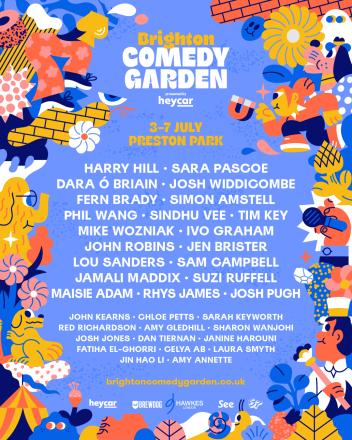 Brighton Comedy Garden Line-Up – You Name Them They Are Playing It 