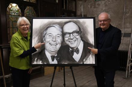 Eric Morecambe’s Family Unveil Centenary Portrait of Morecambe and Wise