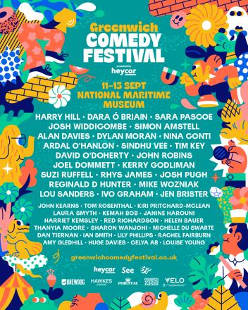 Harry Hill, Dara Ó Briain, Josh Widdicombe, Sara Pascoe, Nina Conti And M For Greenwich Comedy Festival 2024