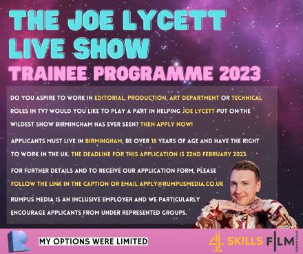 Joe Lycett Offers Trainees Production Scheme For New C4 Series