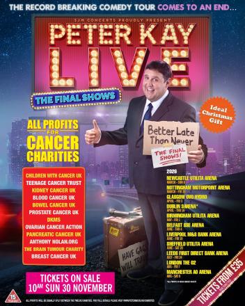 Final Run Of Arena Gigs For Peter Kay