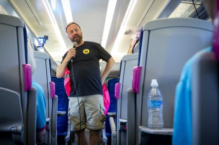 Train Turns Carriage Into Stand Up Club