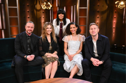 Claudia Winkleman Show – Sneak Preview with James McAvoy, Rita Wilson, Gugu Mbatha-Raw, Russell Howard. 