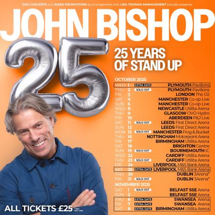 Extra Tour Dates For John Bishop