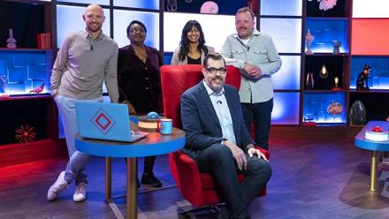 Malorie Blackman, Matt Dawson, Chris McCausland and Ranvir Singh do battle for the prizes in this week's run of Richard Osman's House of Games.