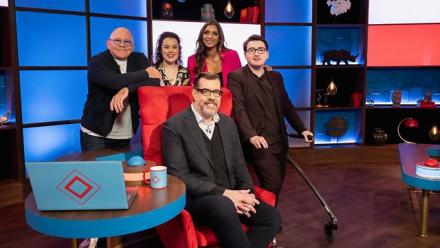 Richard Osman's House Of Games With Jack Carroll, Dani Harmer, Dominic Littlewood and Shivi Ramoutar