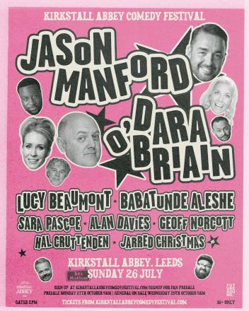 Kirkstall Abbey Comedy Festival Returns With Jason Manford, Dara Ó Briain, Lucy Beaumont, Sara Pascoe 