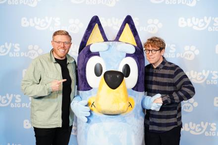 Rob Beckett, Josh Widdicombe and Alex Brooker Guest In Bluey Rob Beckett, Josh Widdicombe and Alex Brooker Guest In Bluey