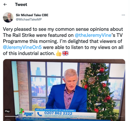 Topical TV Programme Quotes Spoof Tory Tweet